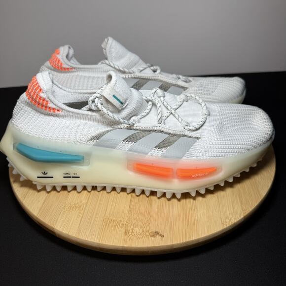 Adidas NMD S1 Men’s Shoe Size 9.5 White Very Lightly Used FZ5707 - Picture 3 of 8